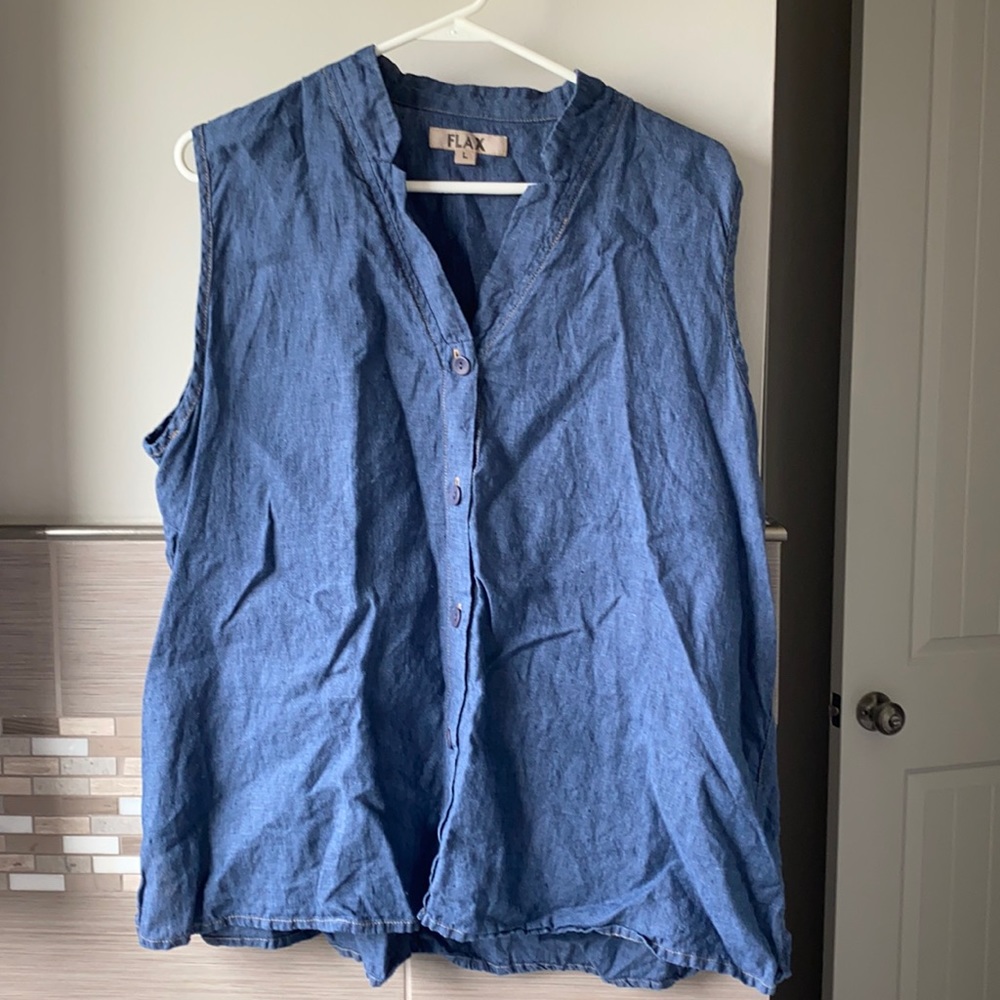 Flax linen top
